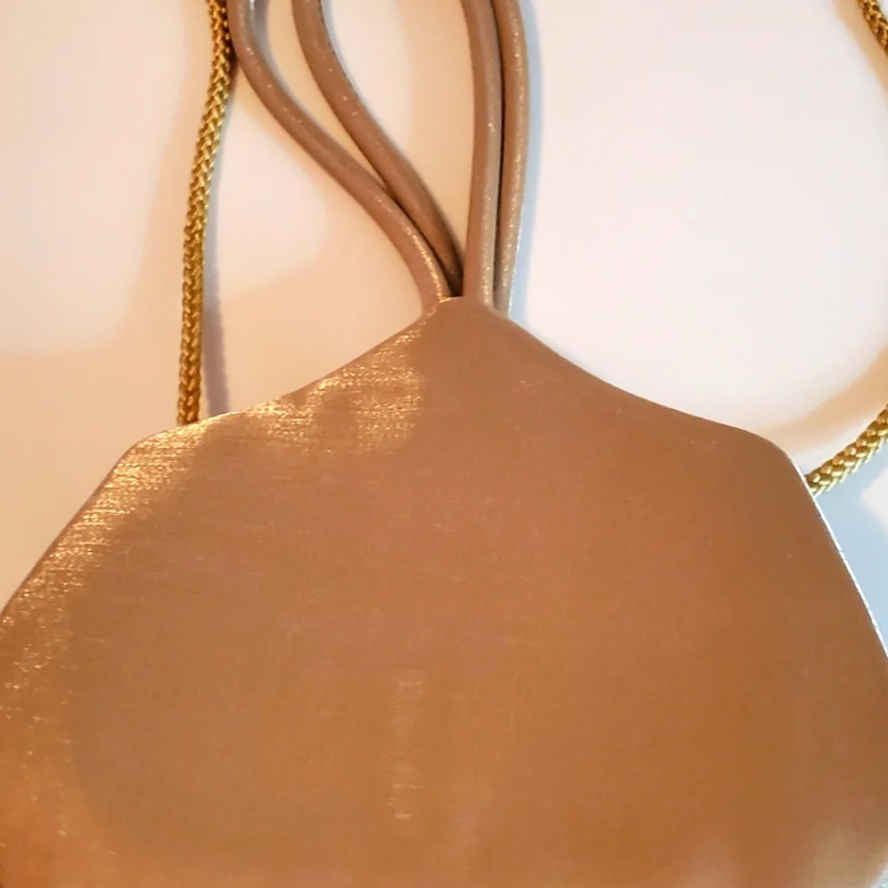 SASHA NEW YORK, Teardrop purse,  Beige, Satin Evening bag. VINTAGE. - Picture 4 of 7